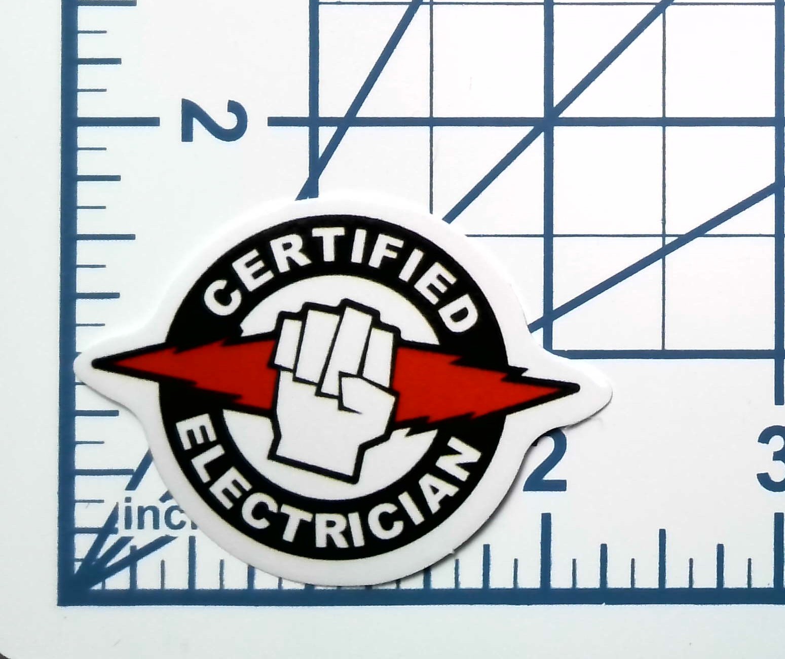 Certified Electrician Vinyl Sticker Lightning Bolt Die Cut Durable Ready to Ship