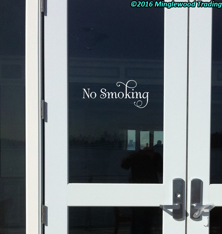 No Smoking Vinyl Decal – Store Office Bar Home Restaurant Sign – Die Cut Sticker