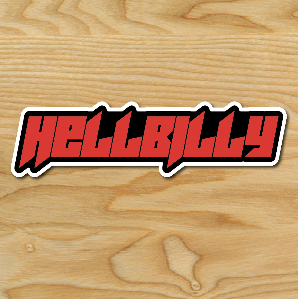 (1) HELLBILLY car Sticker Auto Race Drift JDM Decal Boost Tuner Truck 6" x22"