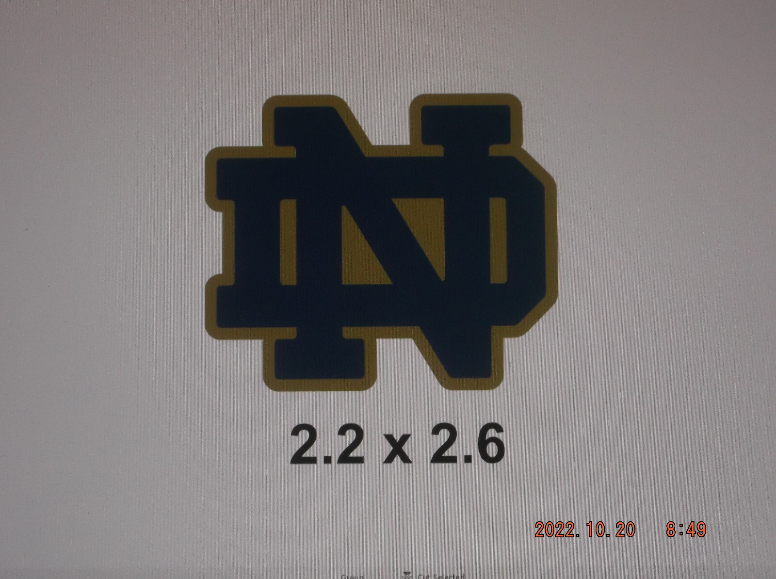 Notre Dame Decal Sticker for Rambler,Tumbler,Tervis, Car, Window 2.2" Tall