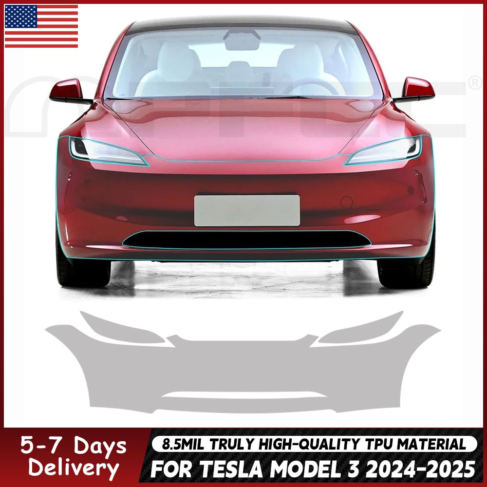 For Tesla Model 3 Highland 2024-UP Precut Paint Protection Film Clear Bra PPF