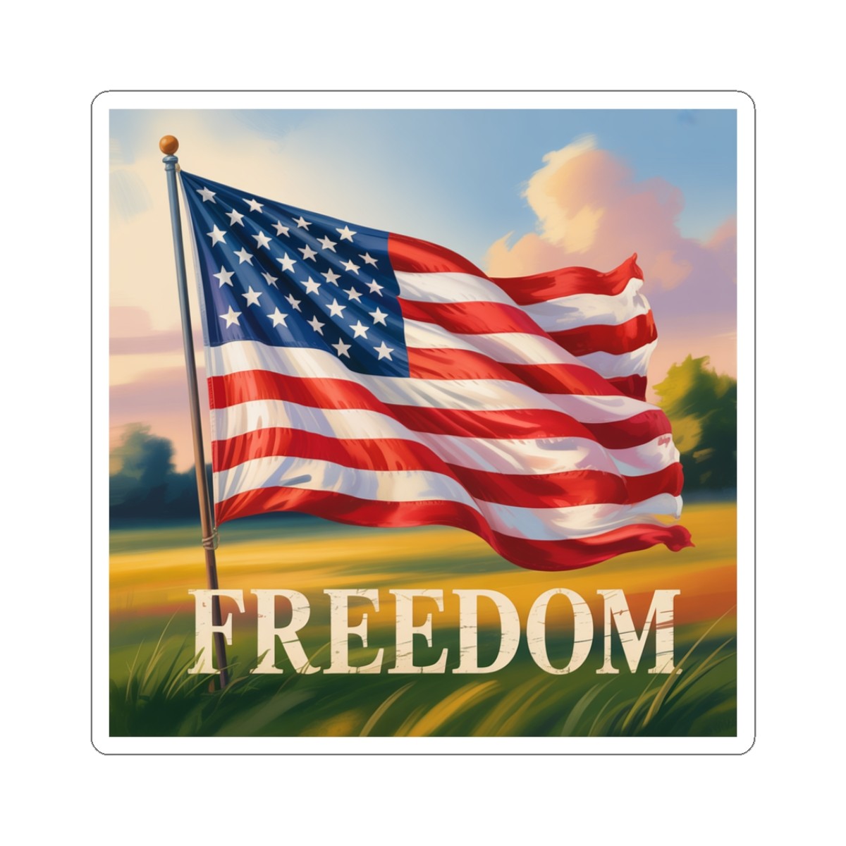 Patriotic Freedom Kiss-Cut Stickers, American Flag, Laptop Decal, Home […]