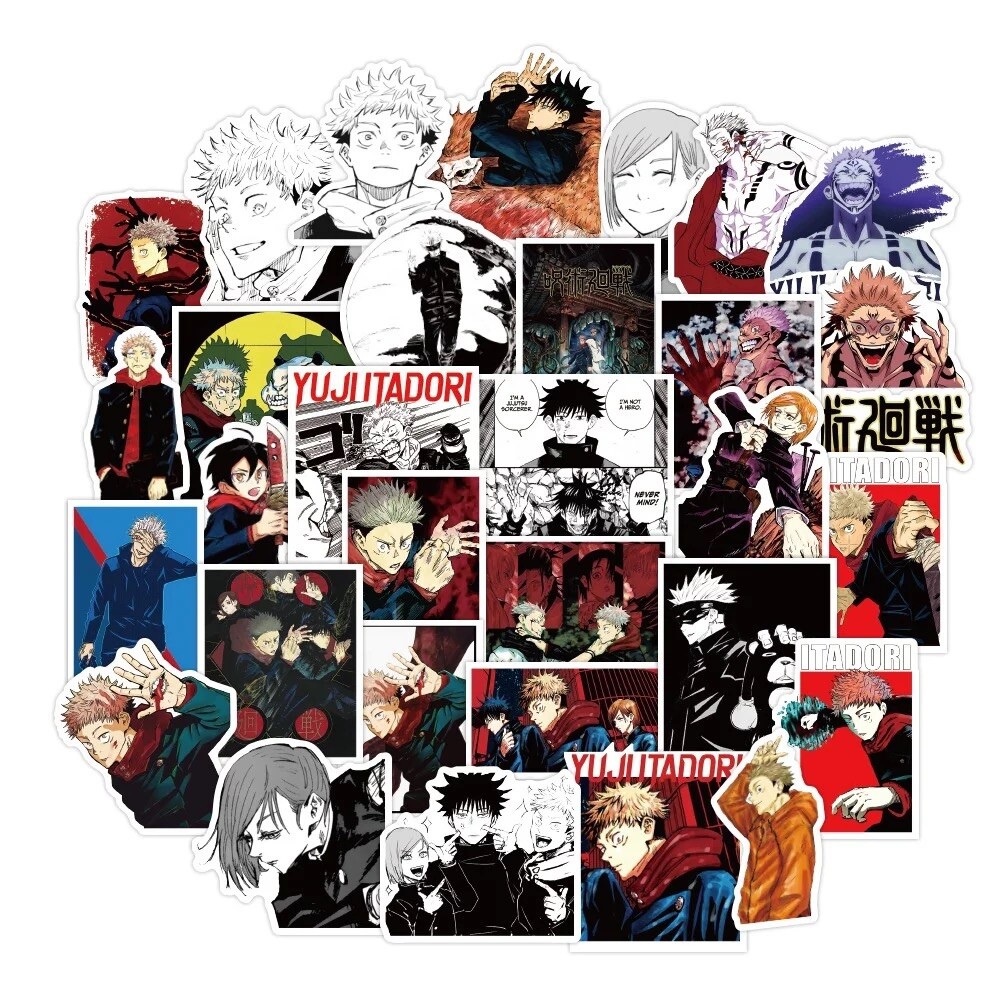 Jujutsu Kaisen Anime Stickers Random 10 PCS – No Duplicate