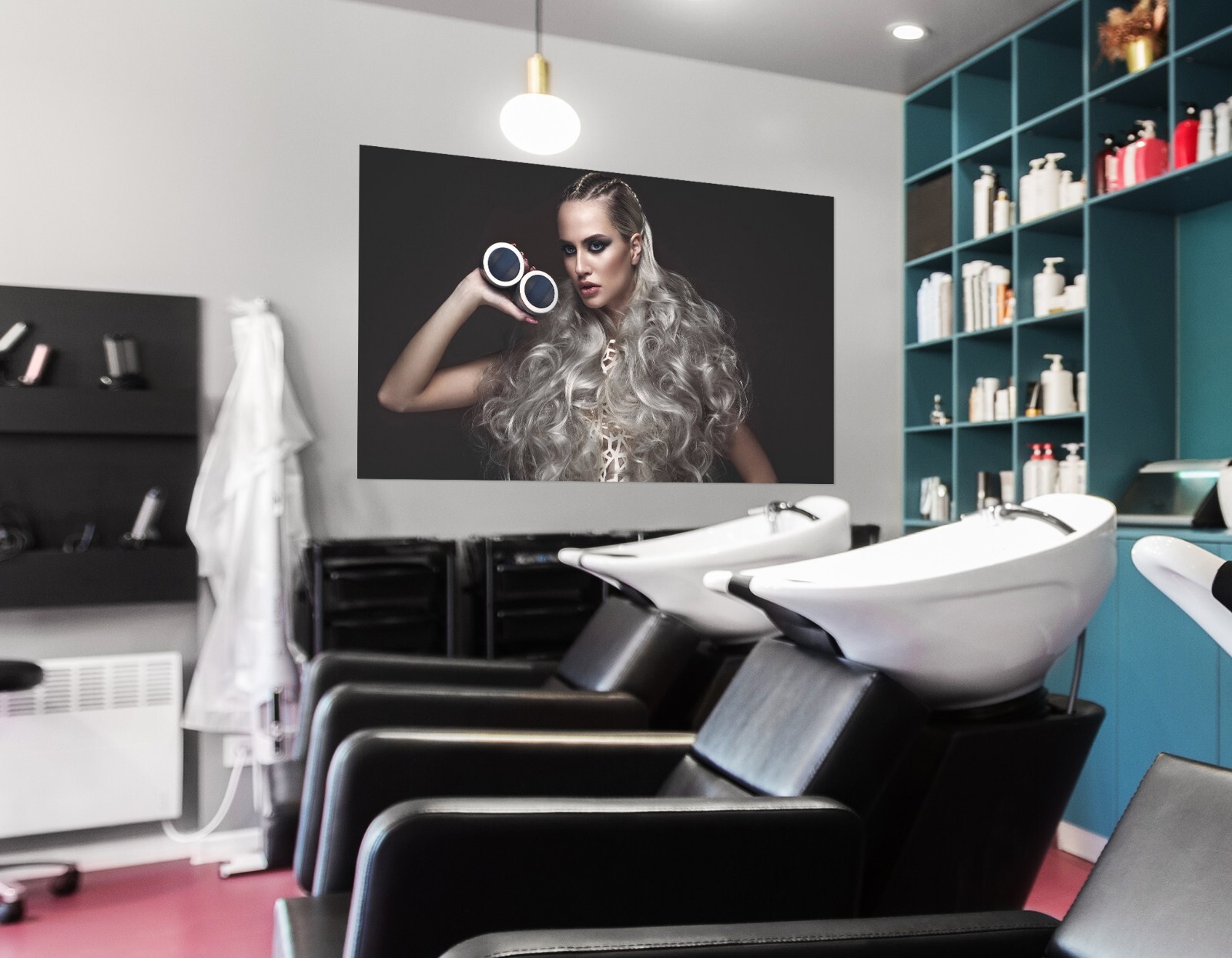 3D Trend Girl O148 Salon Barber Shop Wall Stickers Vinyl Wallpaper Murals Fay