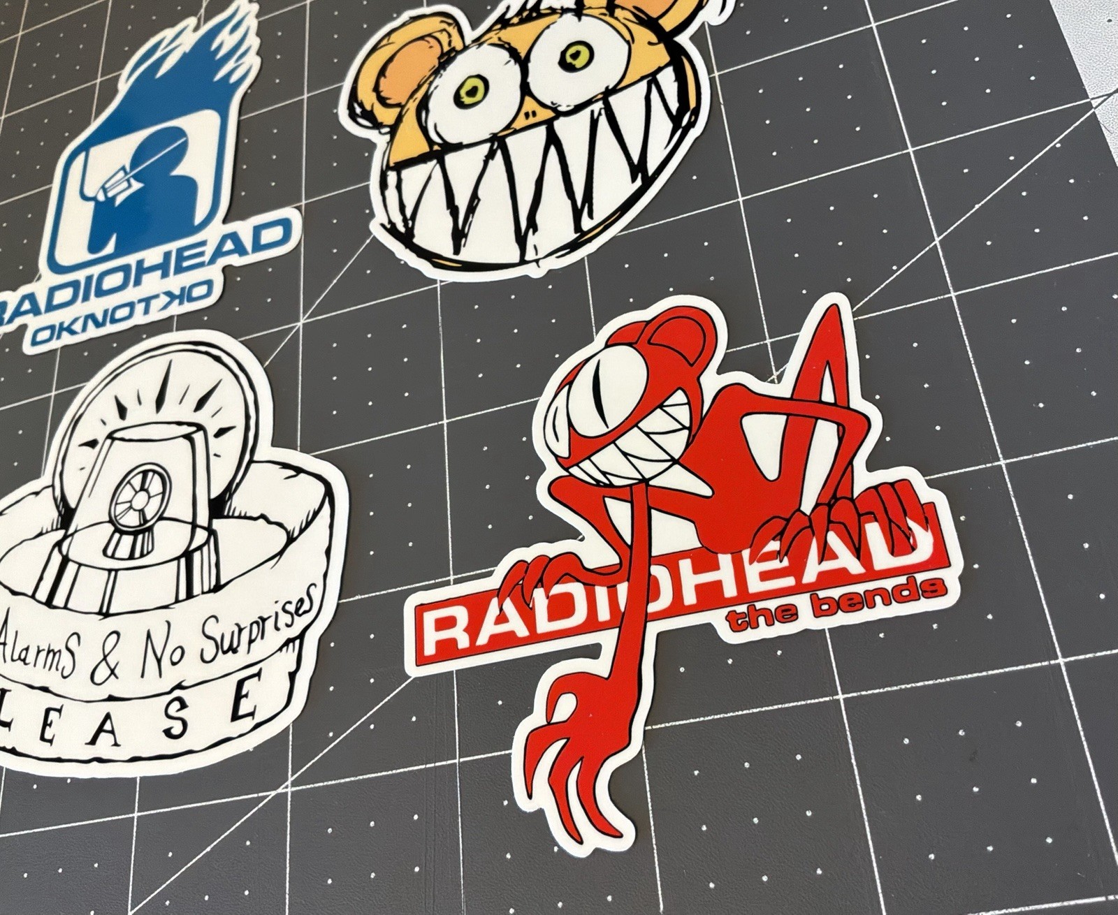 Radiohead Stickers 4 Sticker Lot 3”