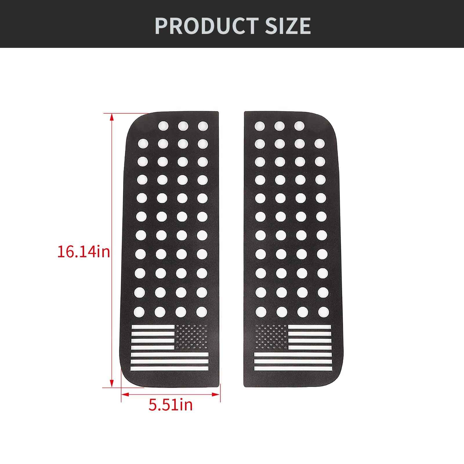 Rear Door Window Decals Aluminum Alloy Glass Panel Cover for 2018-2021 Jeep W…