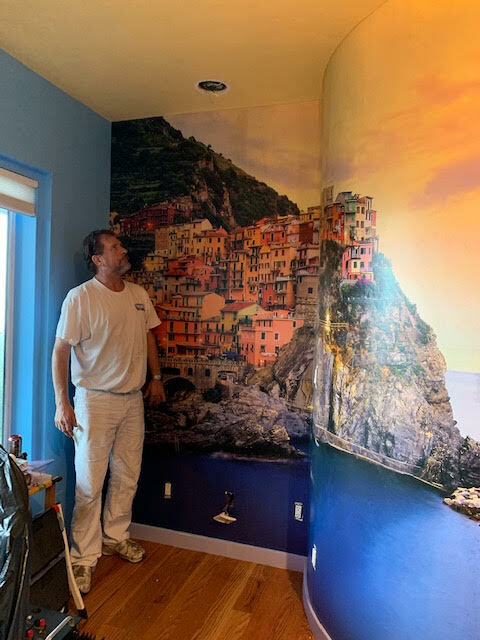 CINQUE TERRE Wallpaper 144×100" Removable Wall Italy Seascape Amalfi Coast DIY