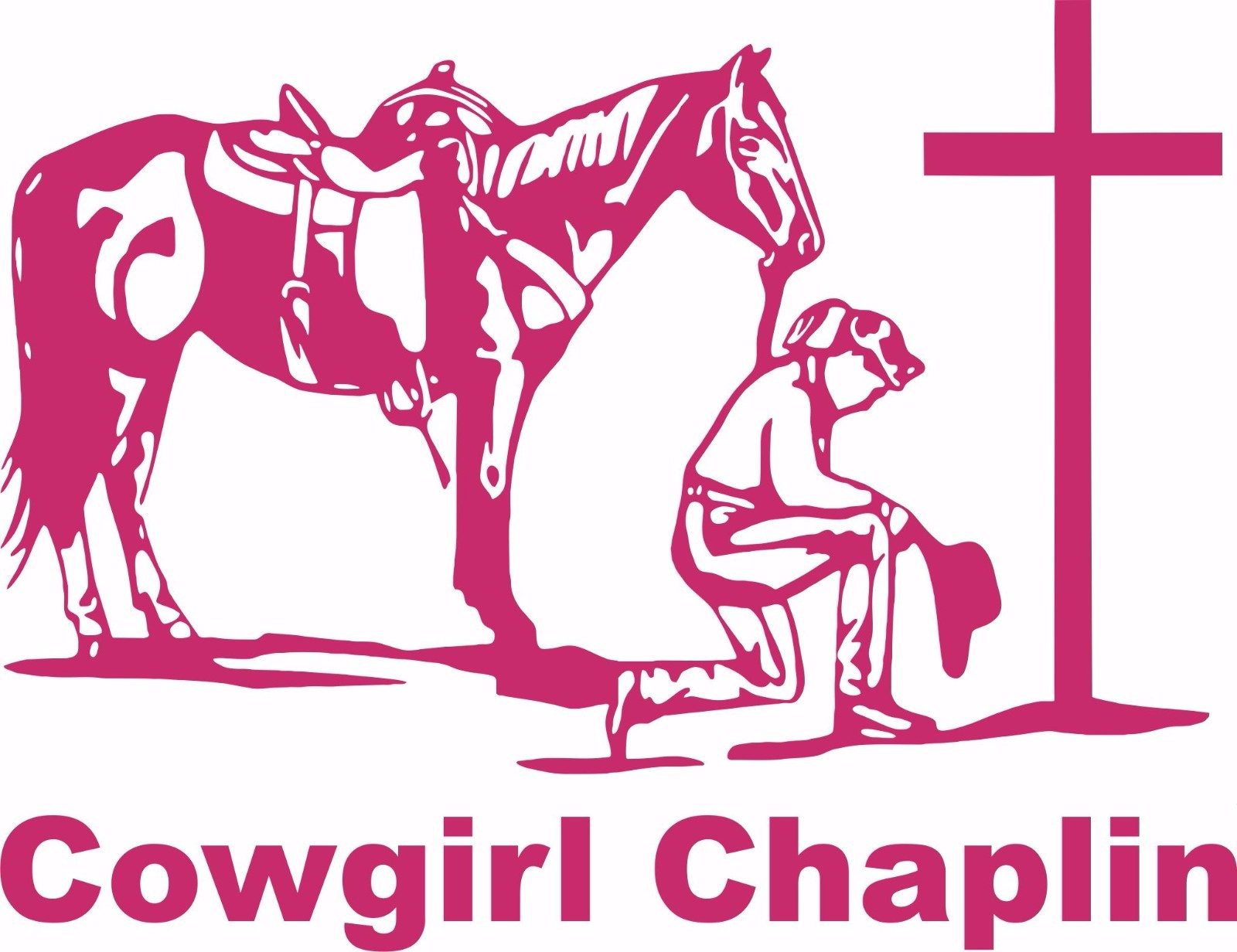 Chaplin Cowgirl Praying Horse Car Truck Window Laptop Vinyl Decal Sticker
