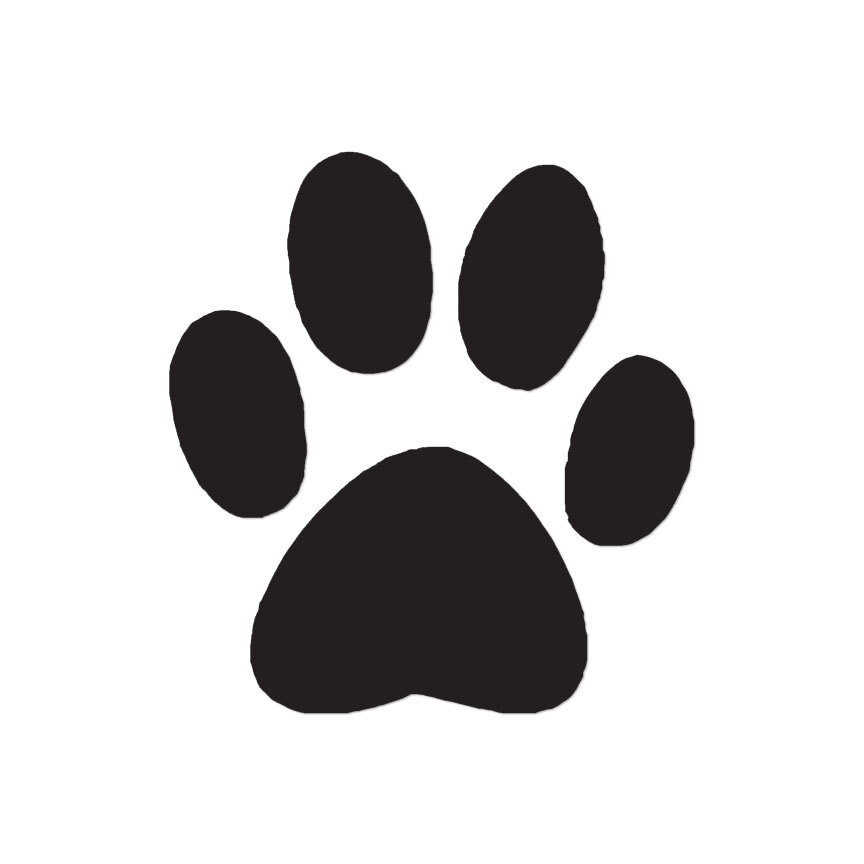 Dog Paw Print – Vinyl Decal Sticker – Multiple Color & Sizes – ebn212