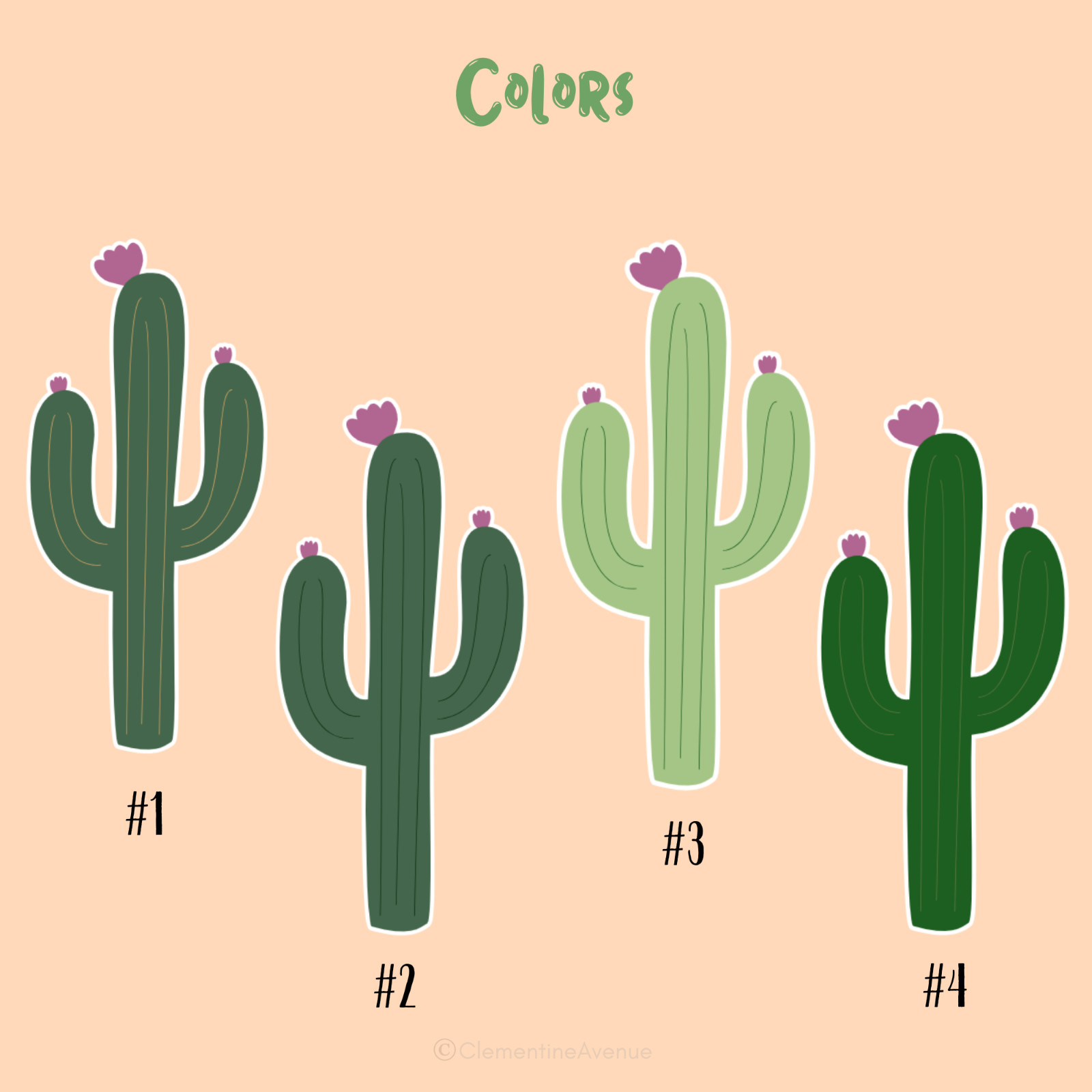 Cactus Sticker Succulent Desert Western Planner Scrapbook Water Bottle Phone