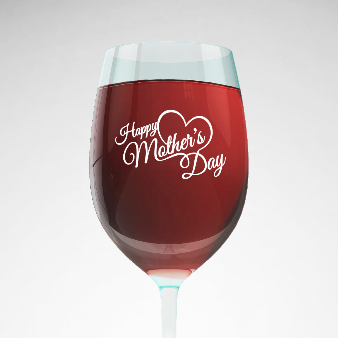 3x Happy Mother's Day Vinyl Decal Stickers for Wine Glass/Gifts/Cards/Envelopes