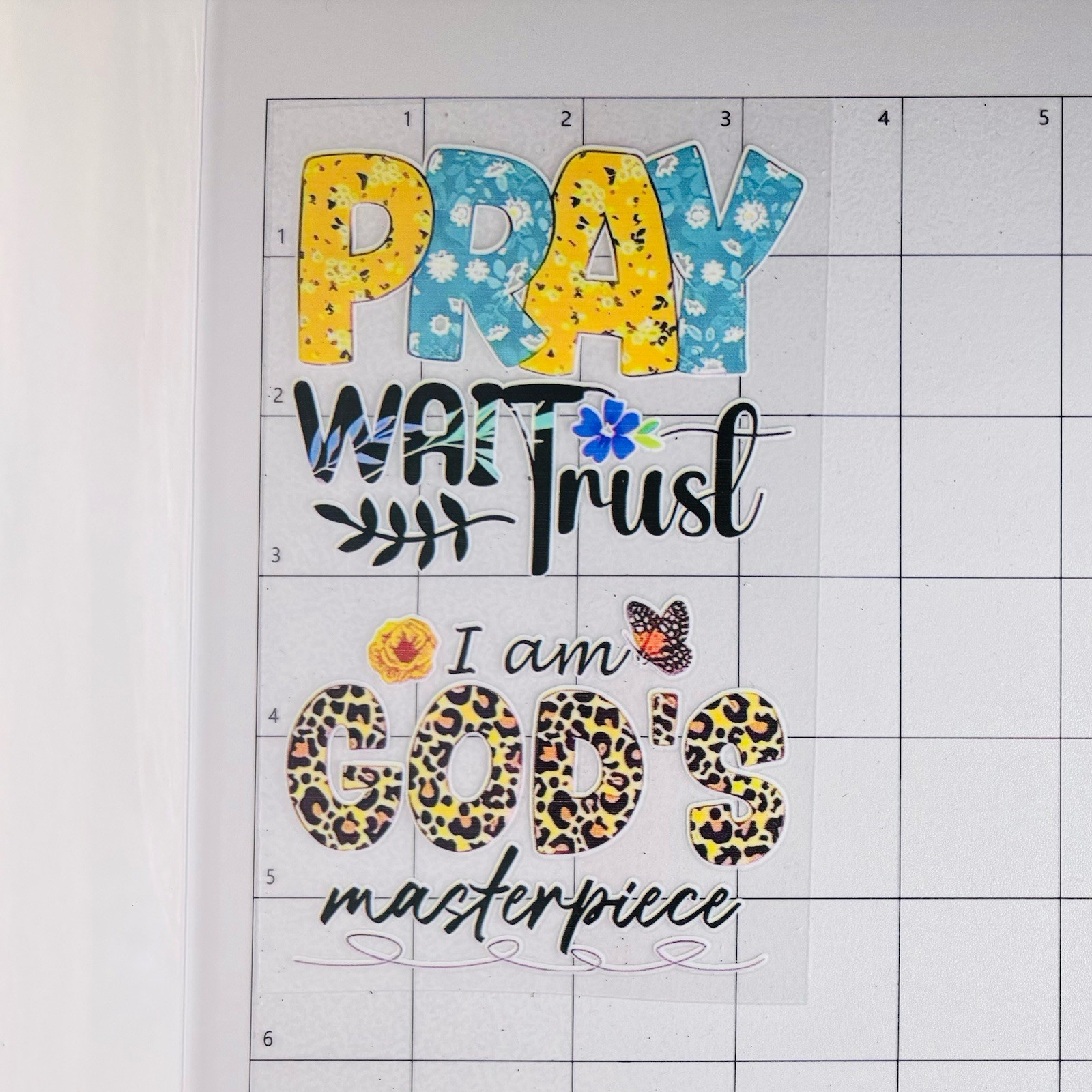 Faith Jesus Quotes UV DTF Transfer Sticker Wrap DIY Cup ⭐️3.5 x 6 Inch(H) MT0050