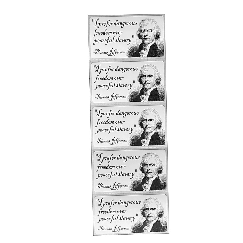 Thomas Jefferson Sticker Freedom Quote Libertarian 25-250 Action Stickers USA
