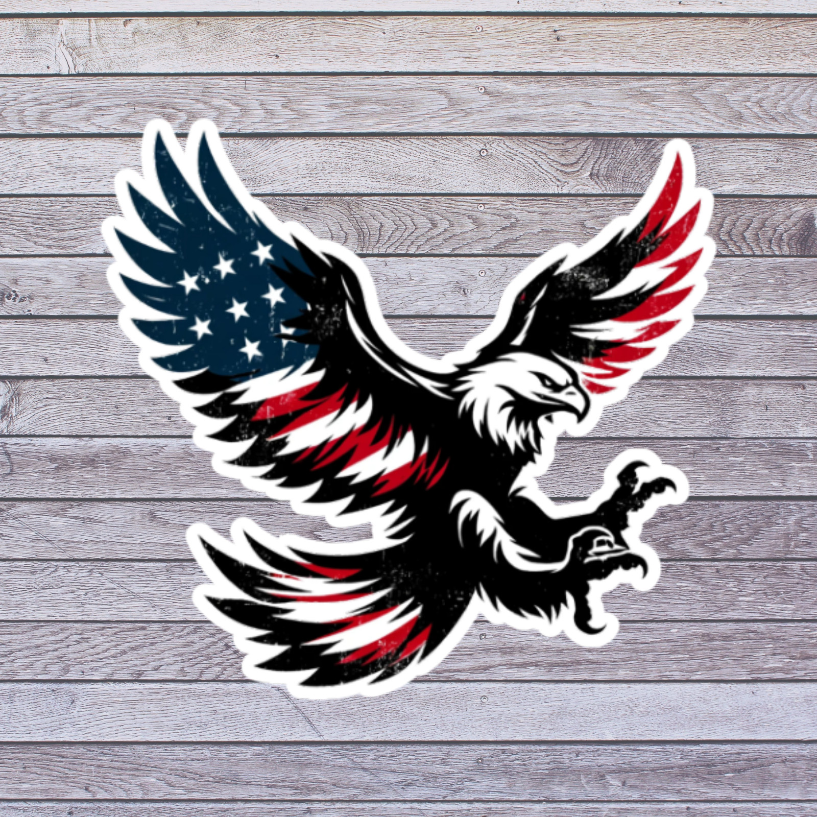 Eagle sticker vinyl decal patriotic American flag bald eagle freedom USA