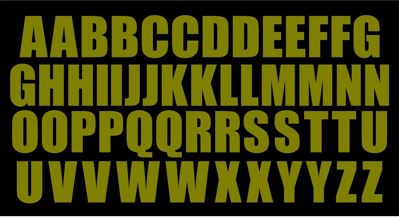 A B C Lettering Alphabet Die Cut Vinyl Decal Waterproof Many Colors and Sizes