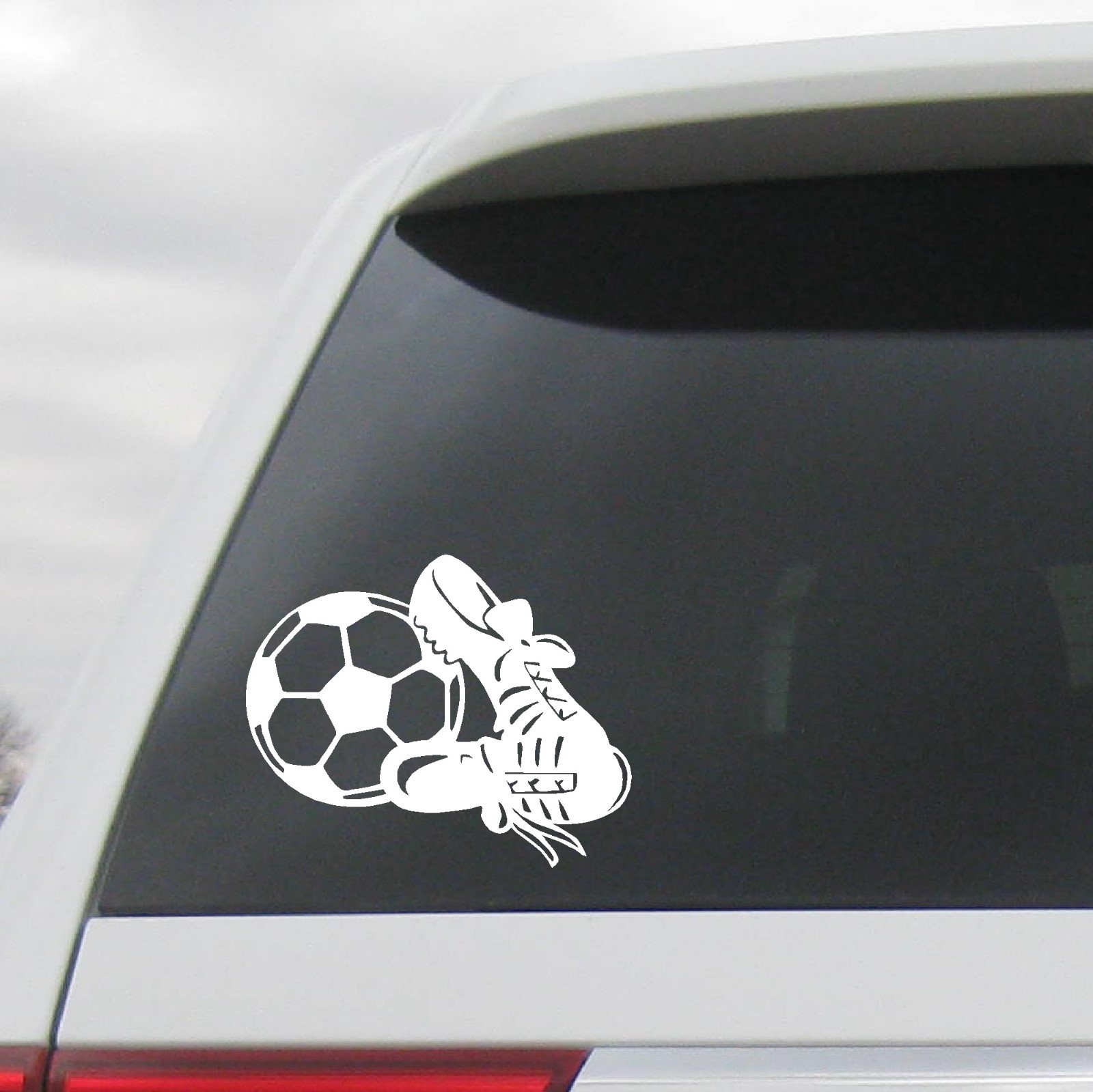 SOCCER BALL SHOES DECAL FUTBOL SAPATOS VINYL STICKER ETIQUETA WINDOW LAPTOP