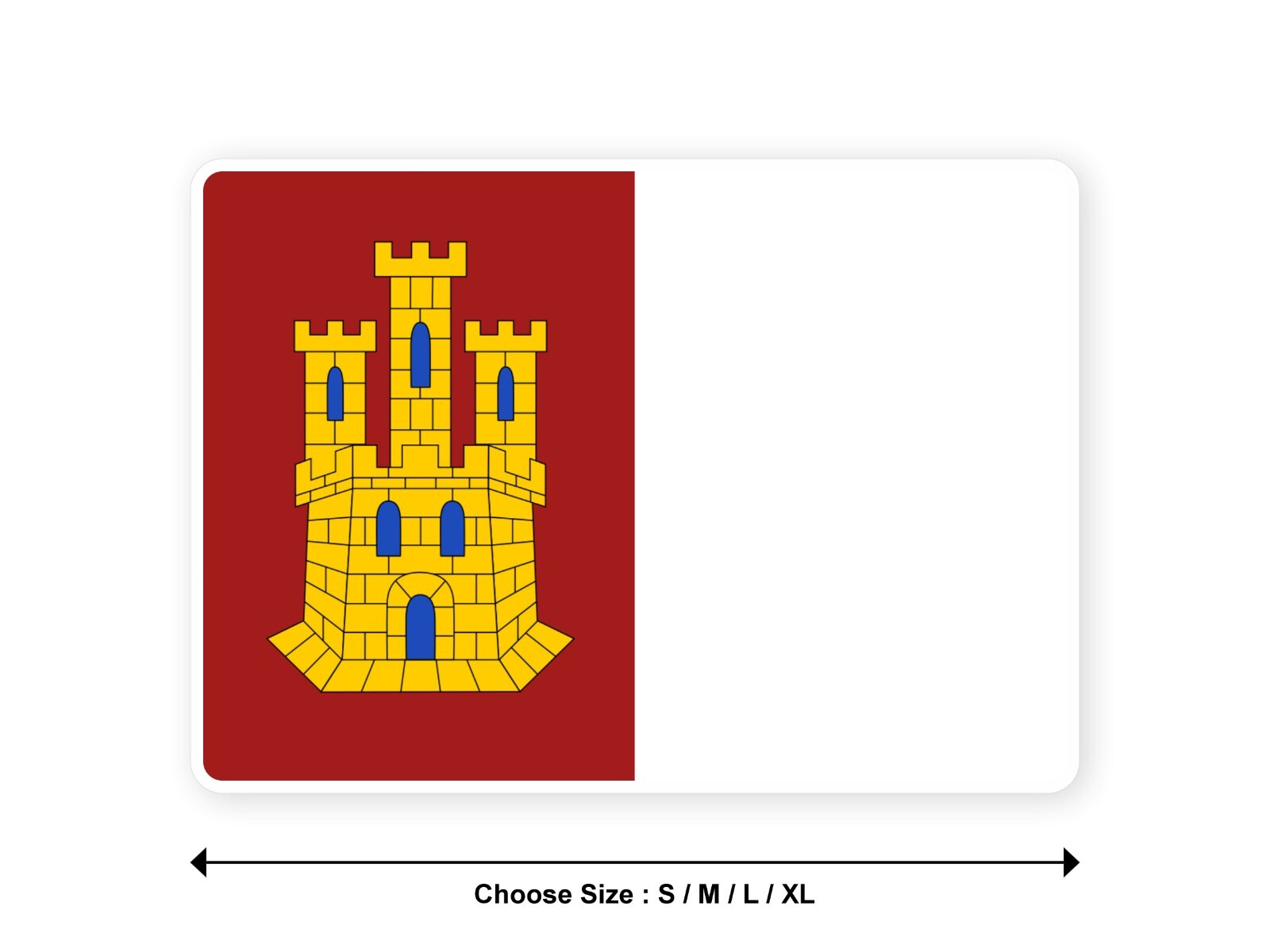 Sticker flag SPAIN CASTILLA LA MANCHA spanish autonomous community decal