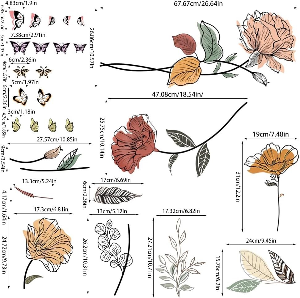 Brighten Any Room with Self-Adhesive Floral Wall Stickers – Kid-Friendly Design