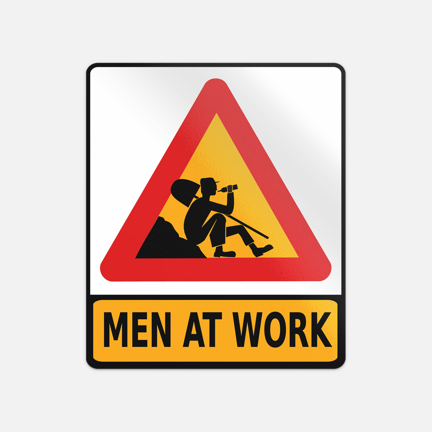 Men At Work Humor Slogan Vinyl Sticker Decal