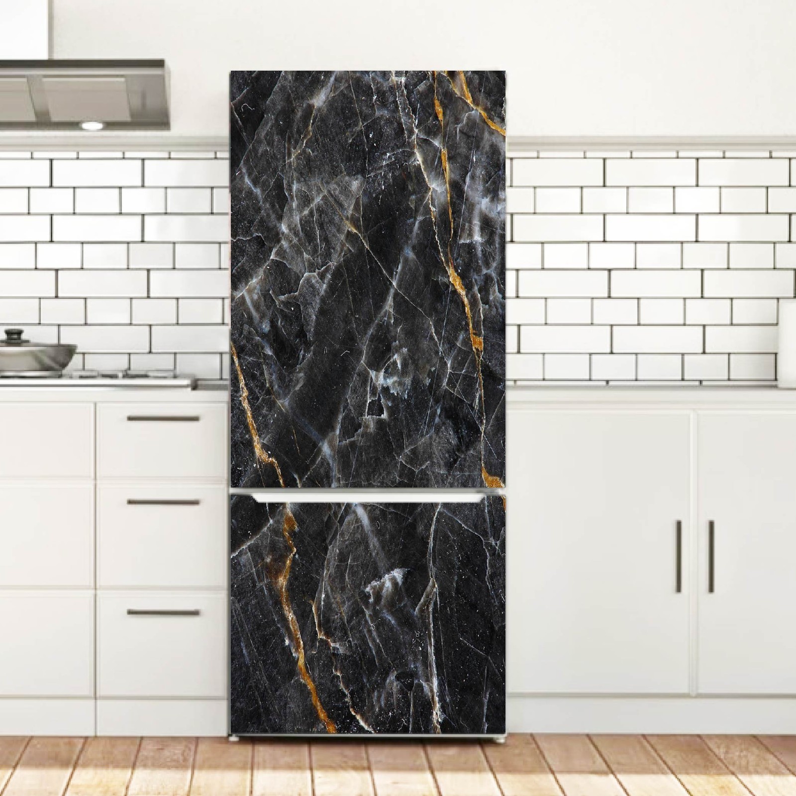 Marble Fridge Wrap Peel and Stick, Instant Kitchen Makeover