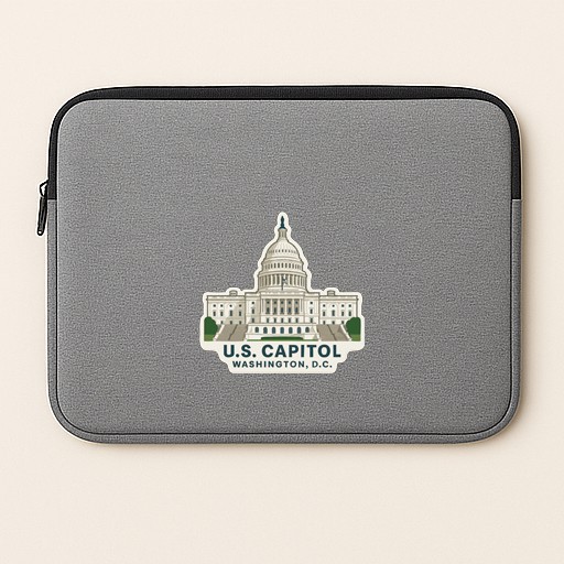 U.S. Capitol Washington DC Iron On Heat Transfer Vinyl HTV Die-Cut Symbolic