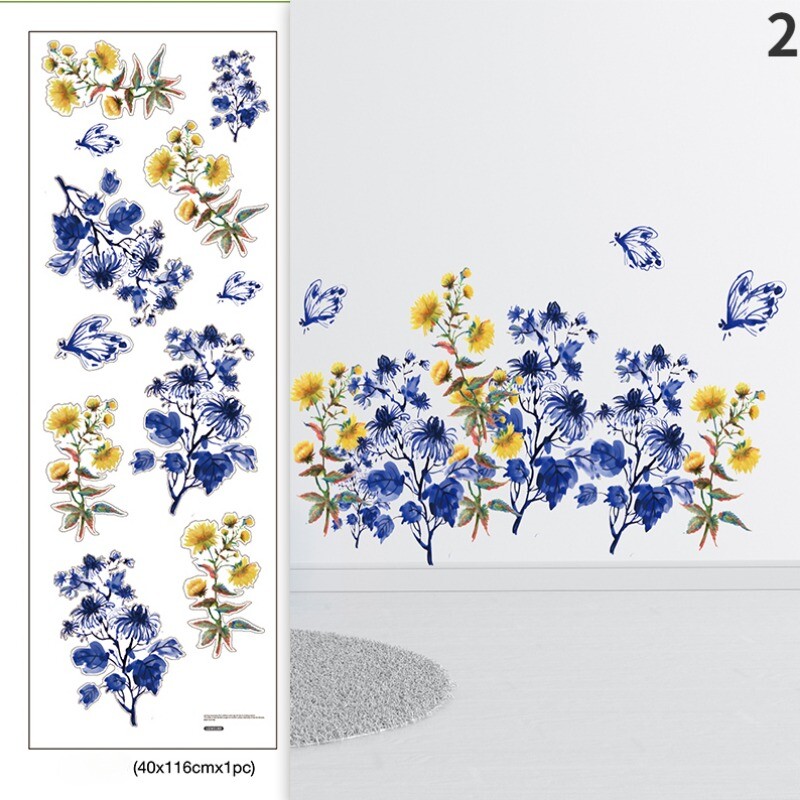 Bedroom Decoration Self Adhesive Flower Wall Stickers Window Cabinet Door Decals
