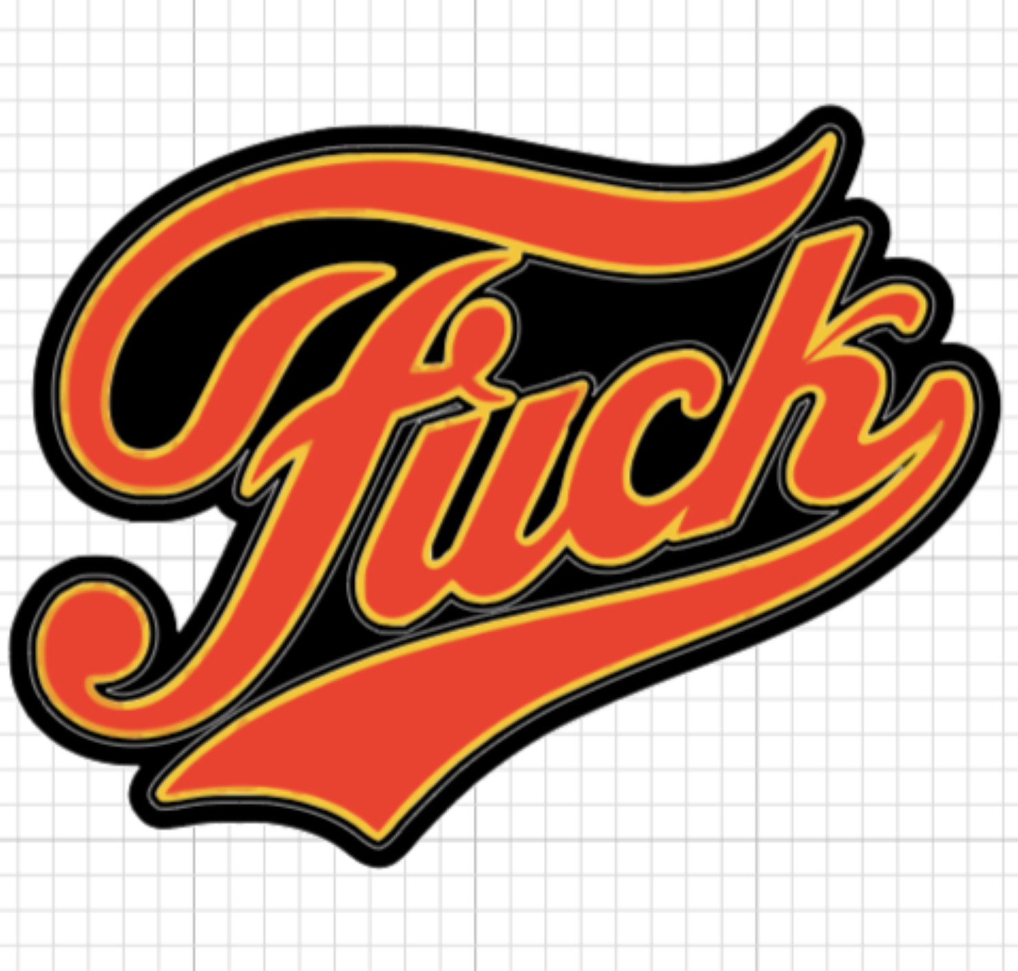 (2) Retro Script F Word Sticker Vinyl Decal Funny Swear Toolbox Hard Hat Laptop