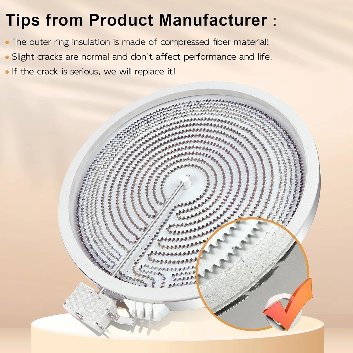 UPGRADED WB30T10130 12" Dual Haliant Surface Element Replacement for GE Stove, A