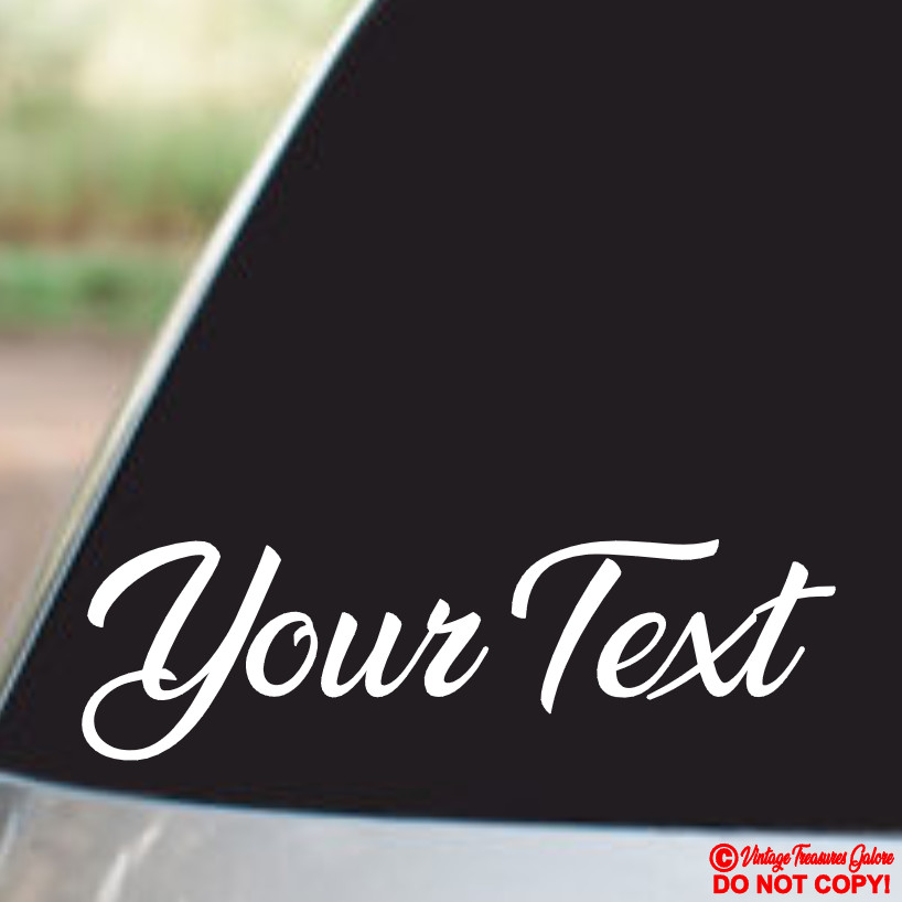 YOUR TEXT Vinyl Decal Sticker Car Window Bumper CUSTOM Personalized Lettering