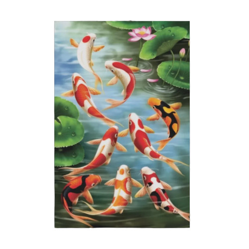 Koi Fish Pond Luck Feng Shui Poster Home Decor Wall Art Photo Print 8.5x11in