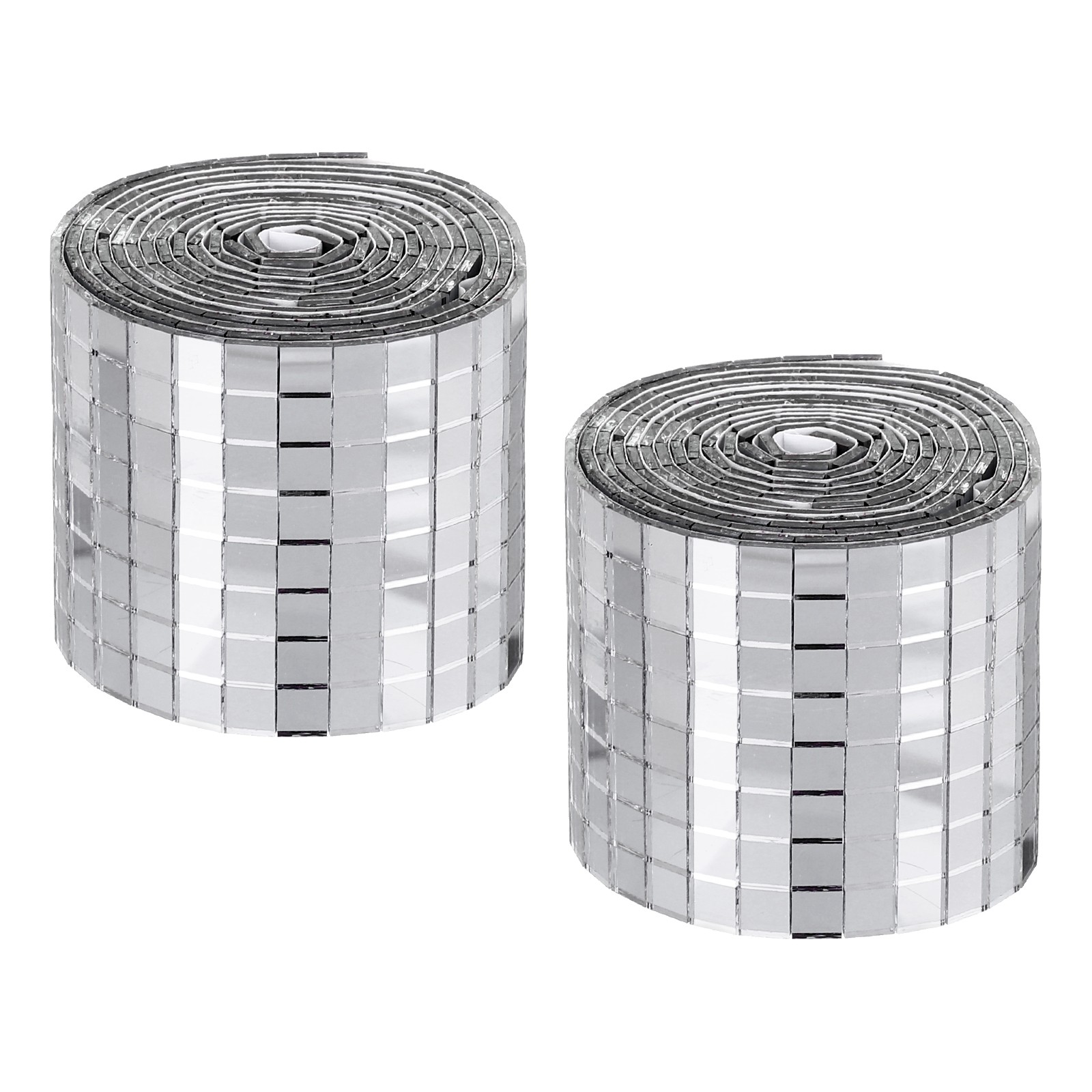 3200 Pieces Adhesive Mosaic Tiles 5 x 5 mm Disco Tiles Silver 2 Pcs