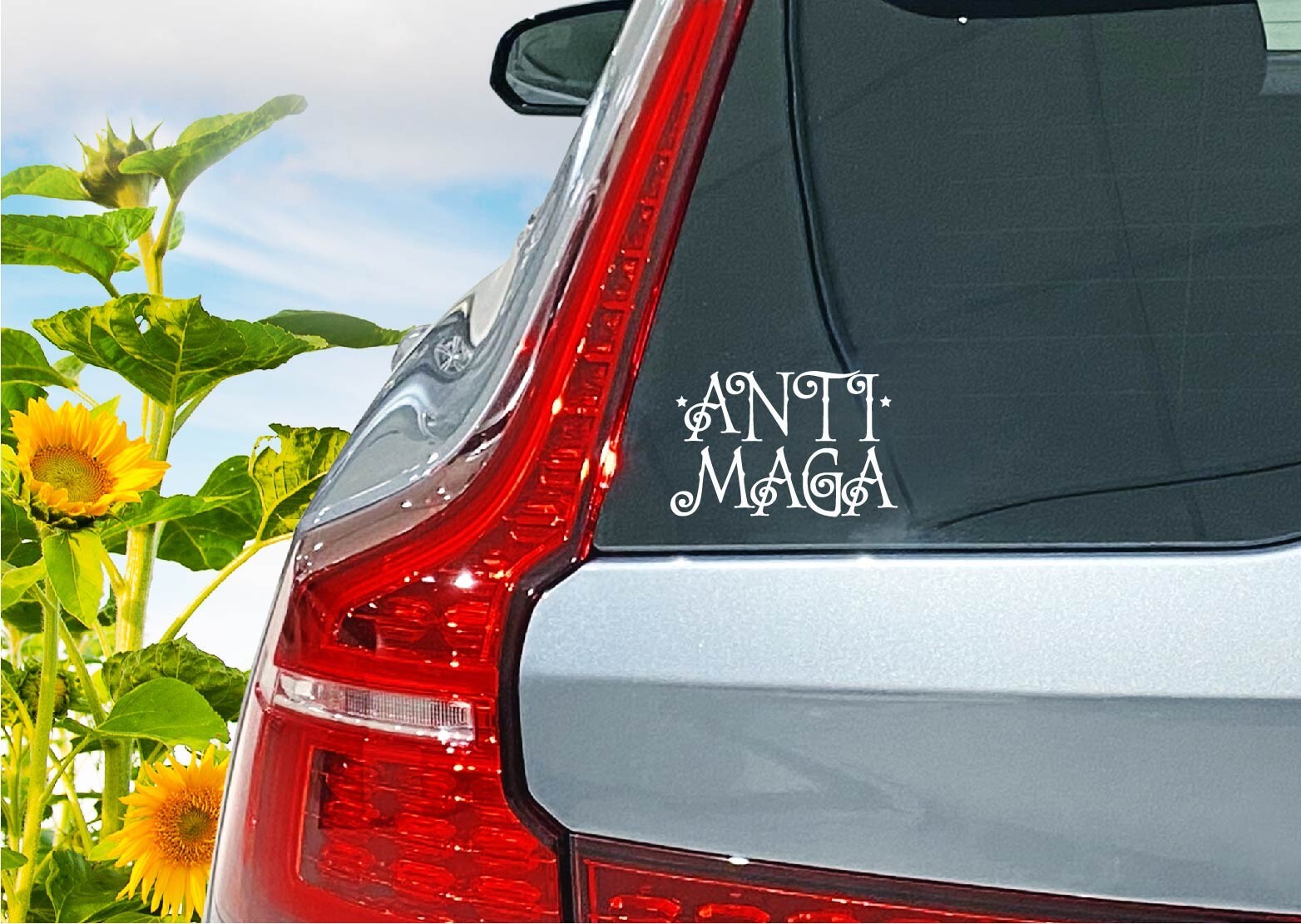 Anti MAGA Decal Sticker Protest Trump Political FDT Hands Off Rally Liberal
