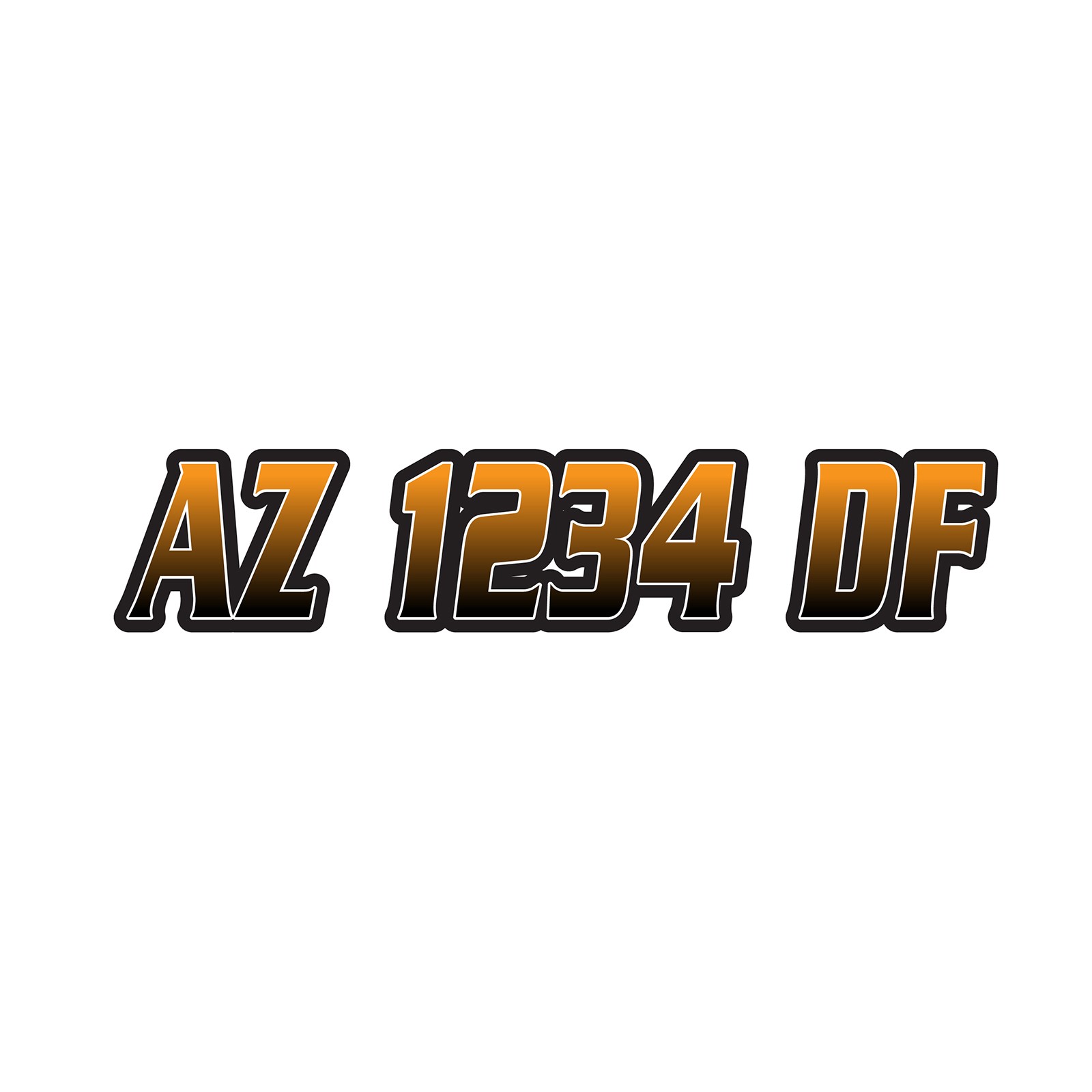 3 inch 2x Watercraft Number Custom Boat Registration Stickers3 inch Gradient
