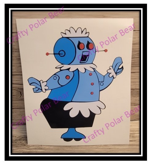The Jetsons Rosie The Robot Sticker Car Window/Wall Vinyl Decal Crafty Polar Be