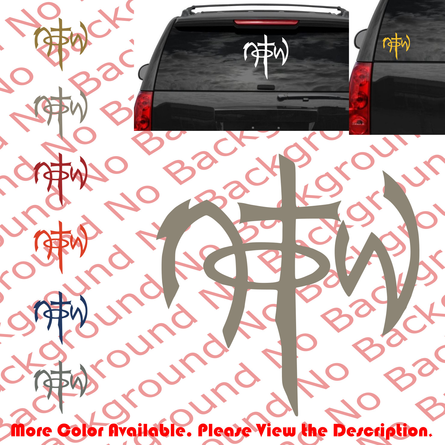 NOTW NOT OF THIS WORLD Vinyl Decal Jesus God Church Christian Car Window JS002
