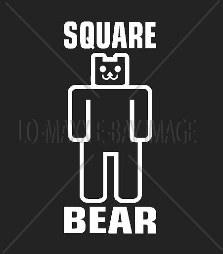 Square Bear Unique Original Custom Design Superior Quality Die Cut Vinyl Decal