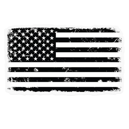 GRITKULTURE Classic American Flag Removable Decal Graphic Vintage Subdued Black