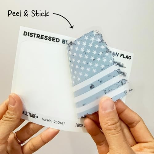 GRITKULTURE Classic American Flag Removable Decal Graphic Vintage Subdued Black