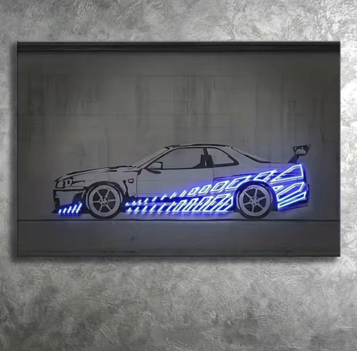 1 pc Nissan Skyline Neon Poster
