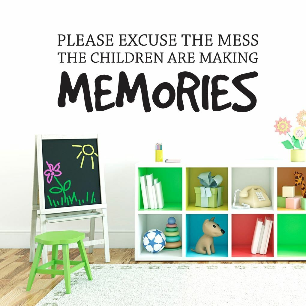 Children Making Memories Wall Decal – Kids, Nursery, Playroom, Classroom, Art
