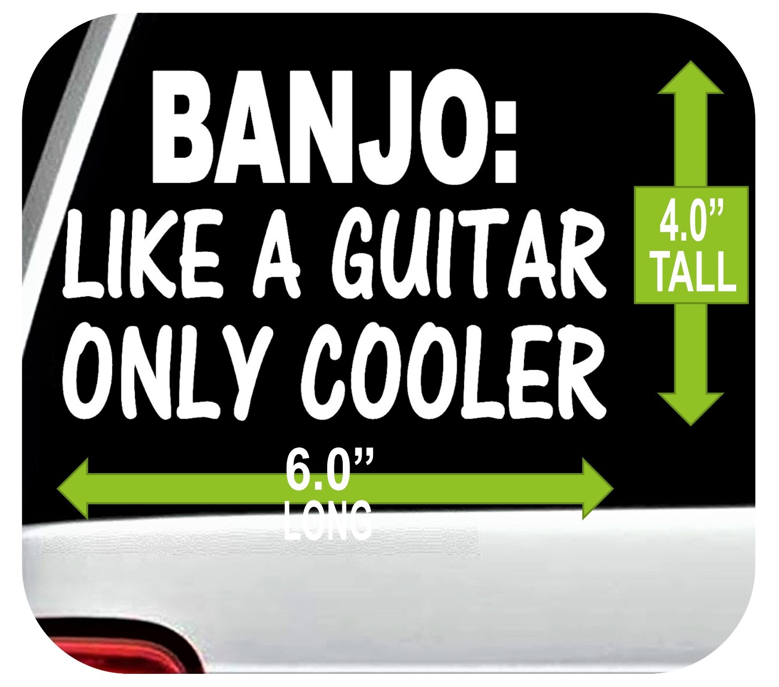 Banjo Like A Guitar Cooler Decal Sticker Bluegrass Music Art H1082