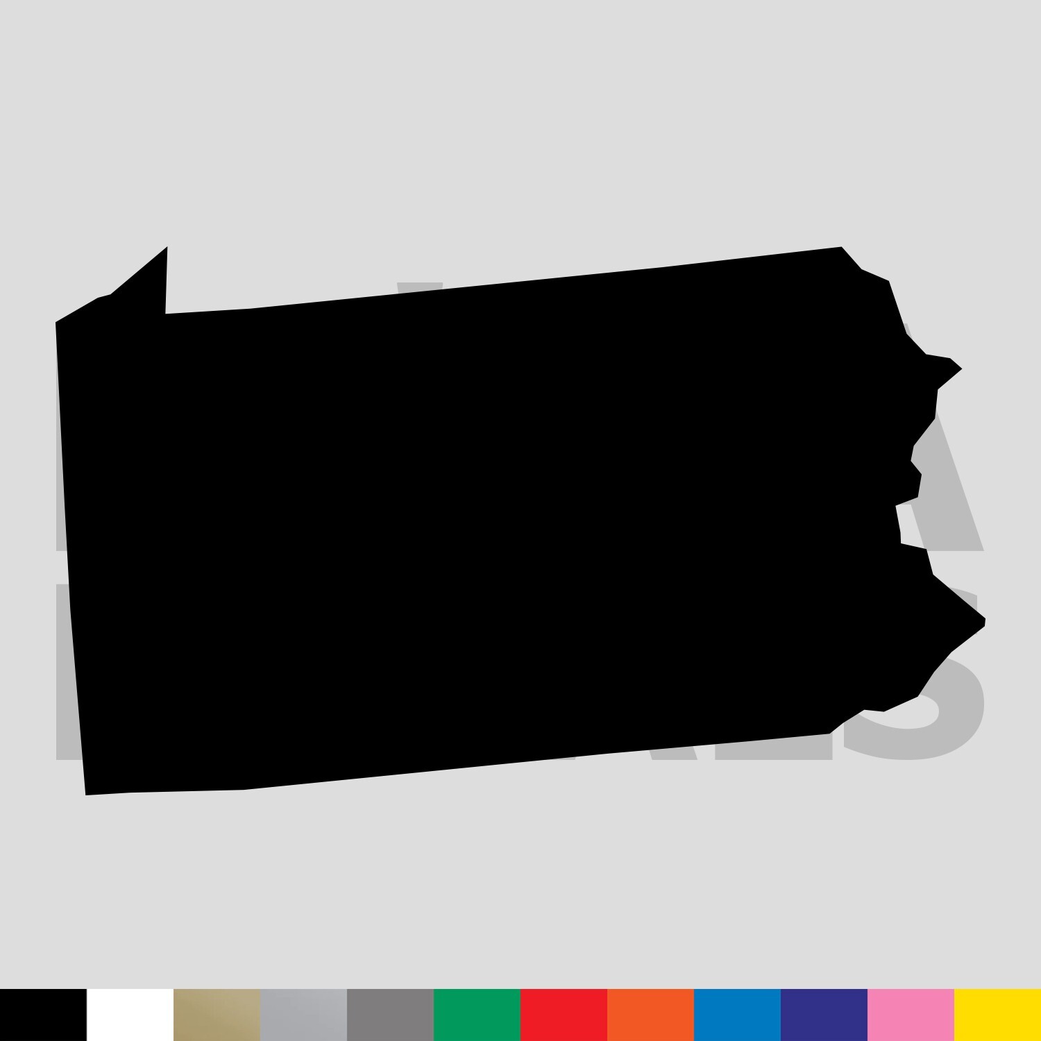 Pennsylvania Vinyl Die Cut Decal Sticker – PA State Outline