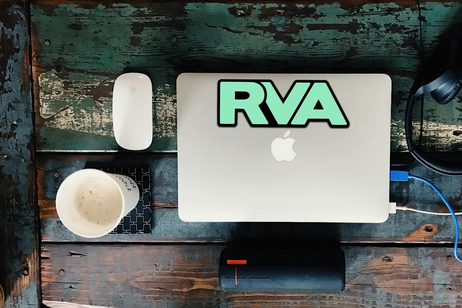 RVA Vinyl Decal: Richmond Virginia Car Sticker Seafoam Color