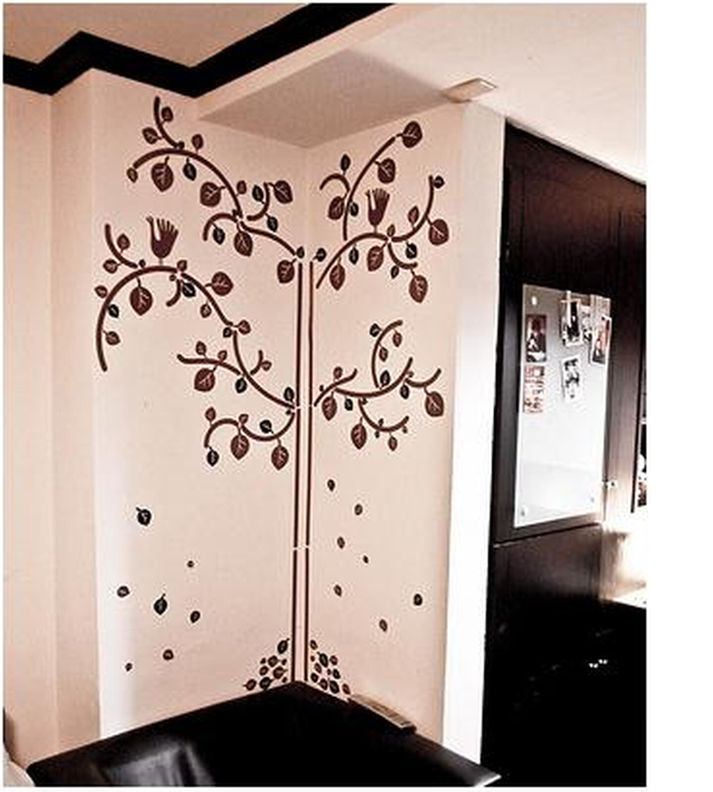 IKEA Slatthult Wall Art Decals Japanese Branches Birds Green Stickers 2007 NOS