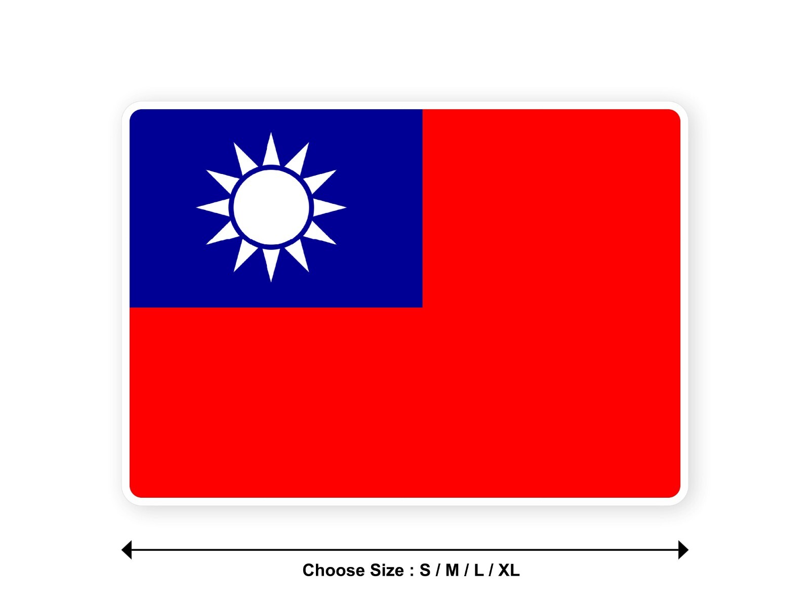 Sticker flag TAIWAN republic of china 3,9′′(S) -11′′(XL) decal