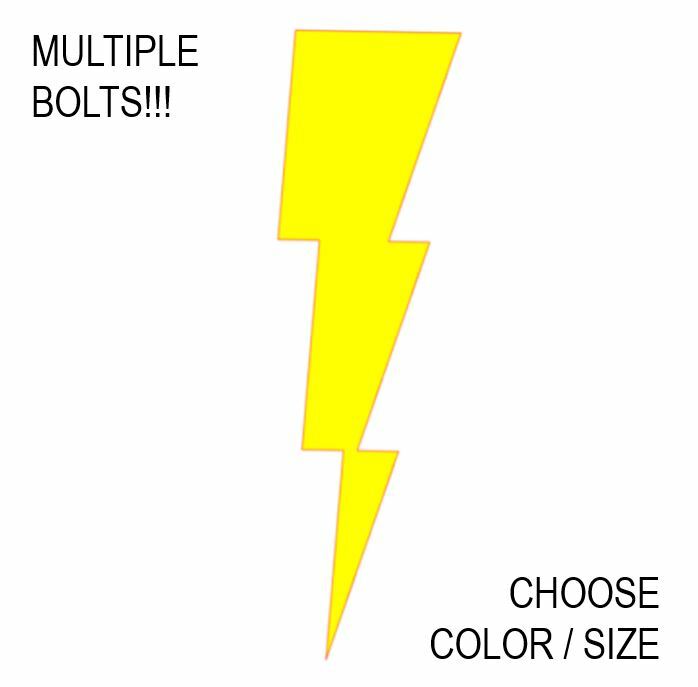 Lightning Bolt Vinyl Stickers! Multiple Bolts! Choose Your Size and Color Sheet!