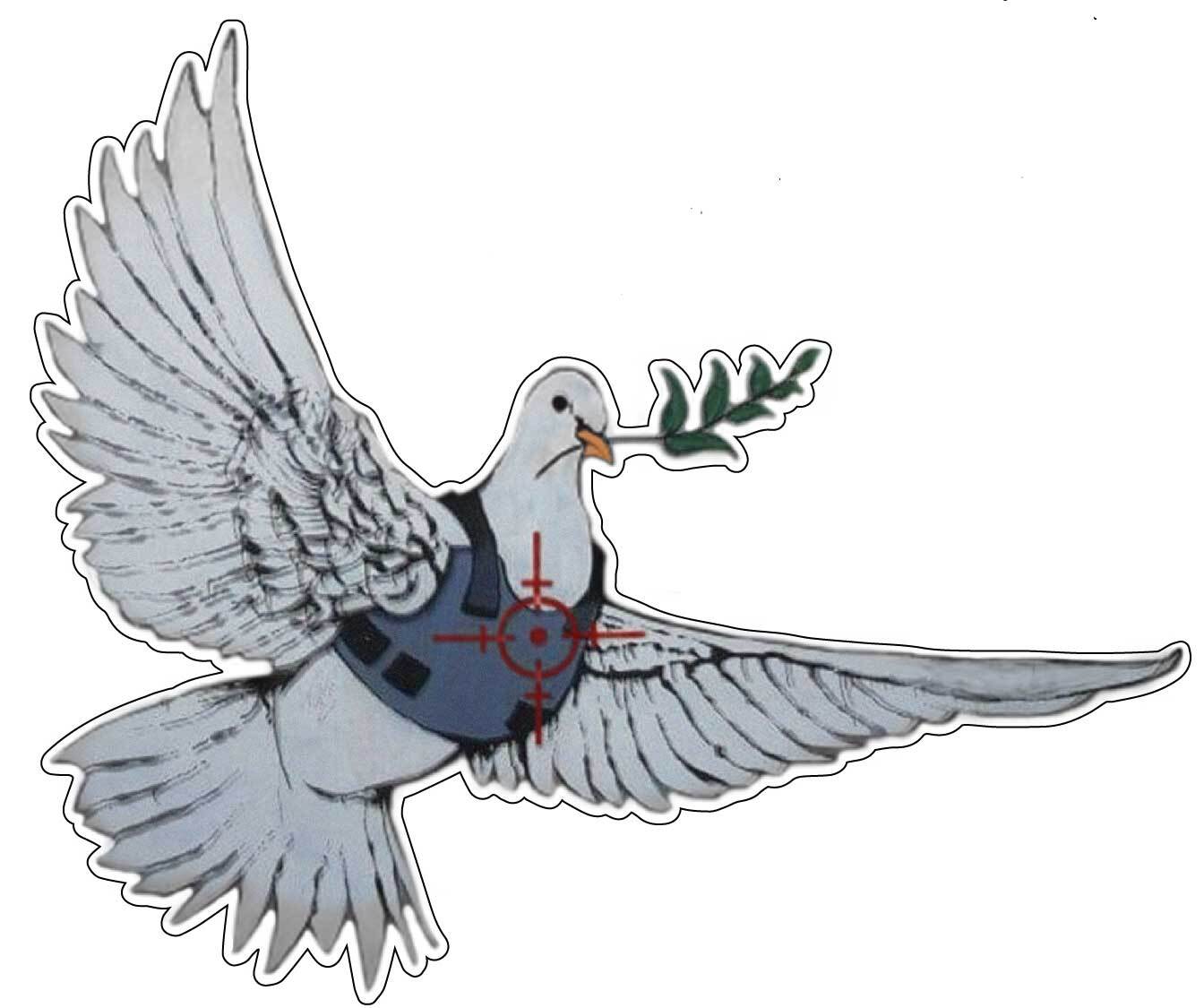 Banksy Peace Dove With Bulletproof West Art Target Dove Wall Mural vinyl sticker