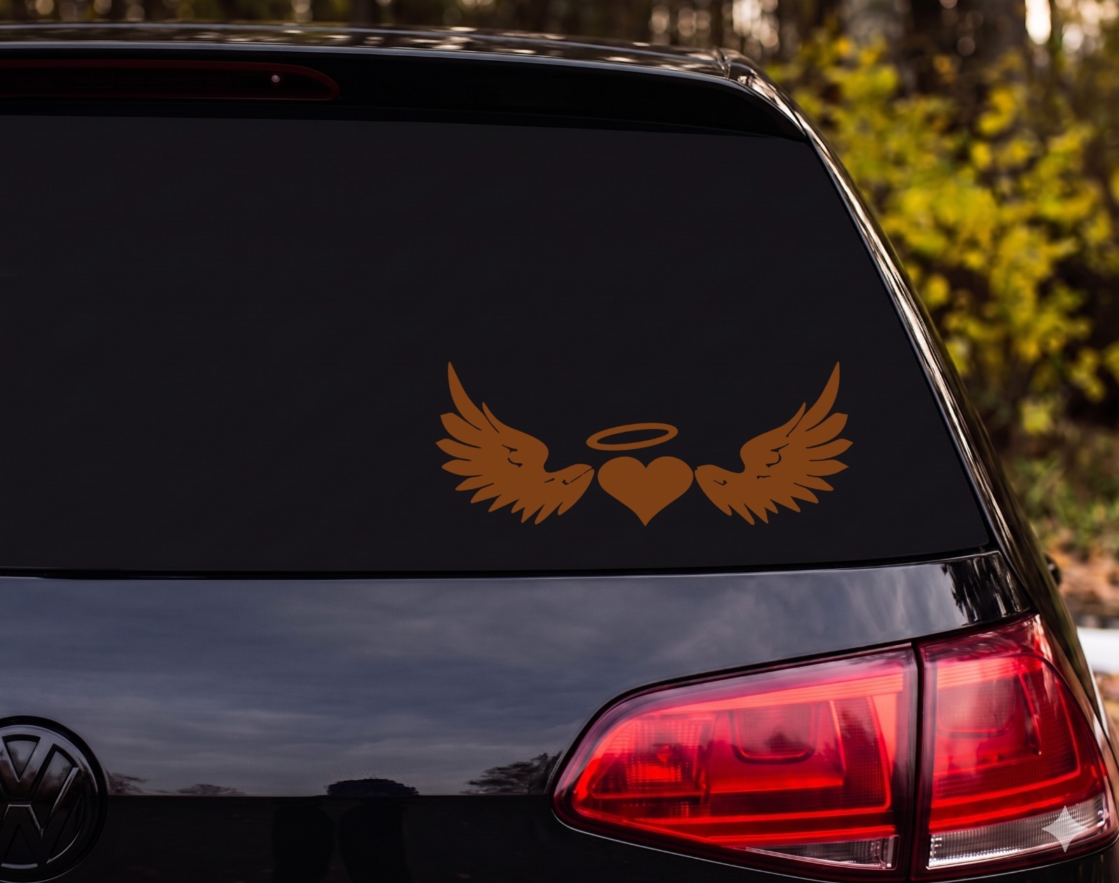 Winged Heart Halo Die Cut Vinyl Decal Custom Car Laptop | Angel Lover Gift