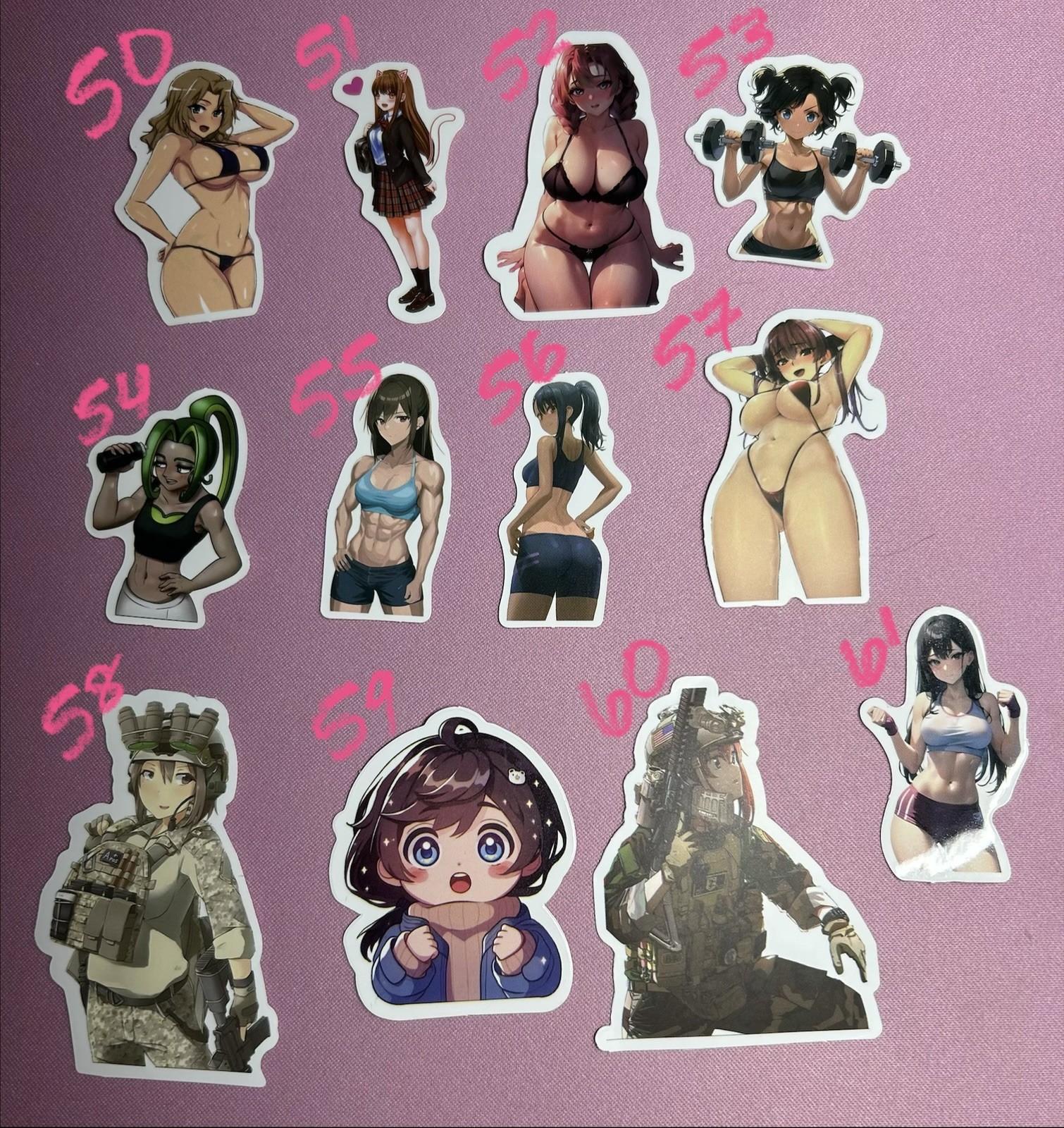 waifu lewd sexy girl stickers – 24