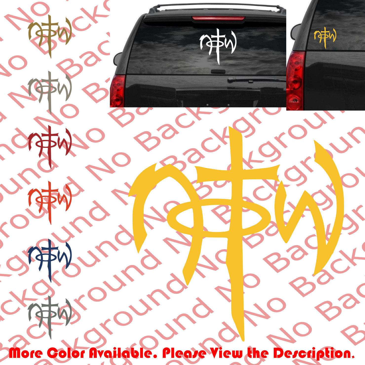 NOTW NOT OF THIS WORLD Vinyl Decal Jesus God Church Christian Car Window JS002